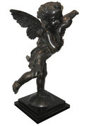 Putto with Dolphin Bronze After Verrocchio