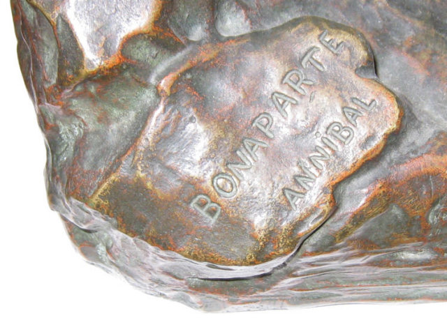 Napoleon Crossing Alps Bronze After David