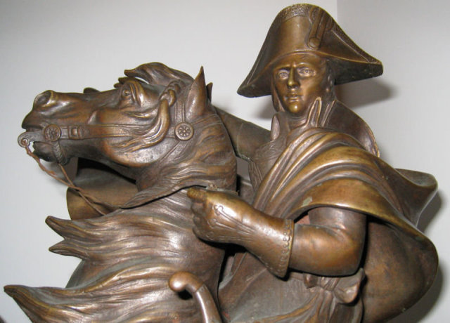 Napoleon Crossing Alps Bronze After David