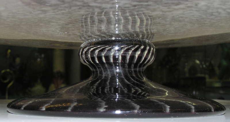 Schneider Art Deco Violet Glass Centerpiece Compote
