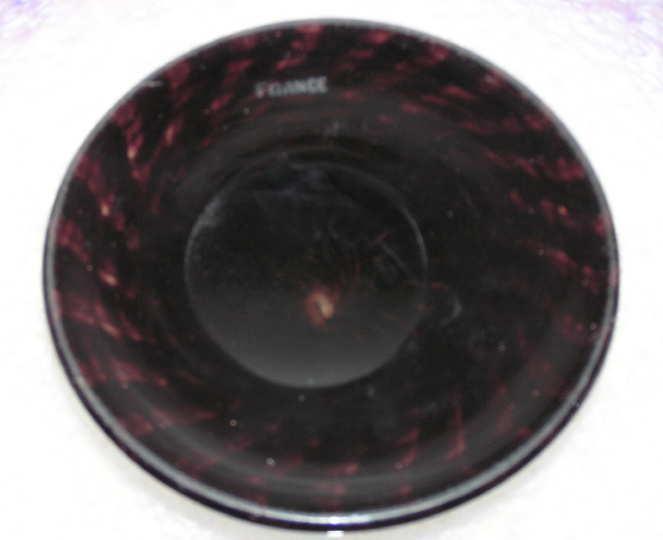 Schneider Art Deco Violet Glass Centerpiece Compote