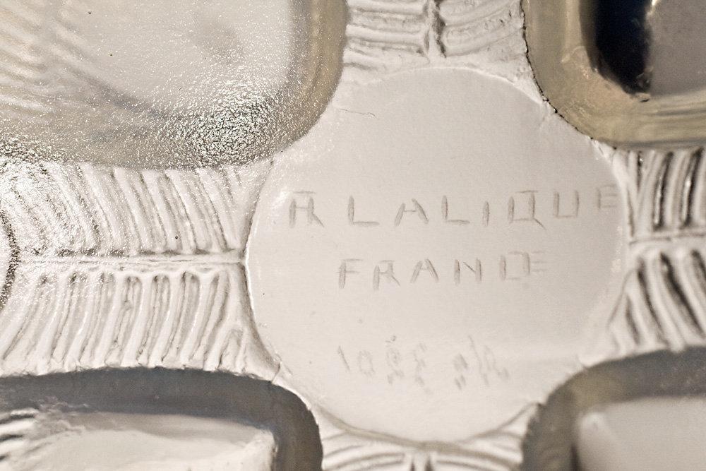 Lalique Coquilles Art Deco Silver Mounted Opalescent Glass Bowl