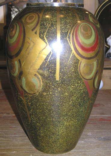 French Art Deco Dinanderie Bronze Vase by Charles