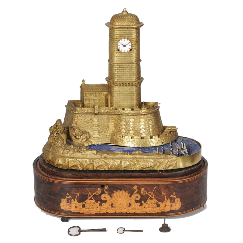 French Nautical Automaton Mantel Clock