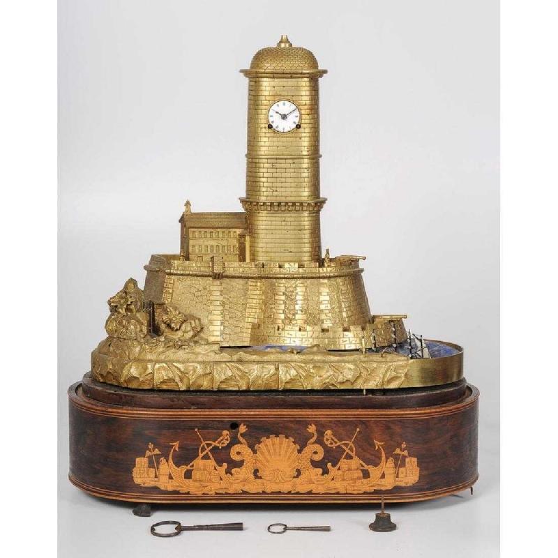 French Nautical Automaton Mantel Clock