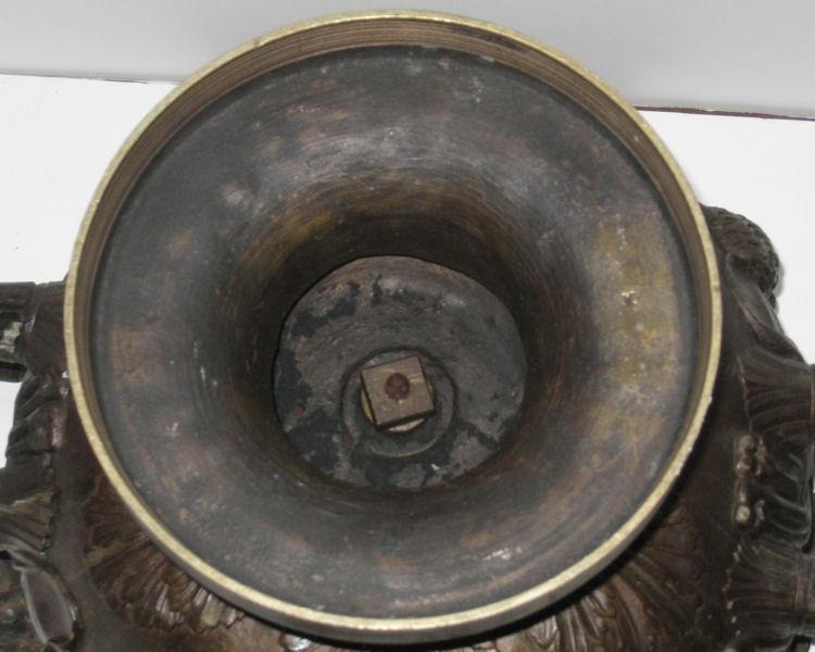 Antique Neoclassical Bacchanalian Bronze Albani Vase