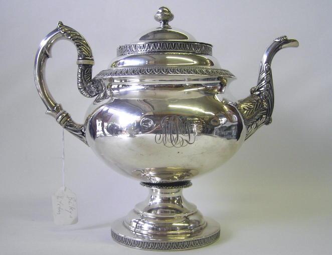 Antique Bailey & Kitchen Silver Tea Set Circa 1840