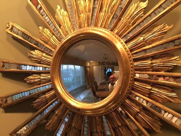 Antique Giltwood Sunburst Mirror