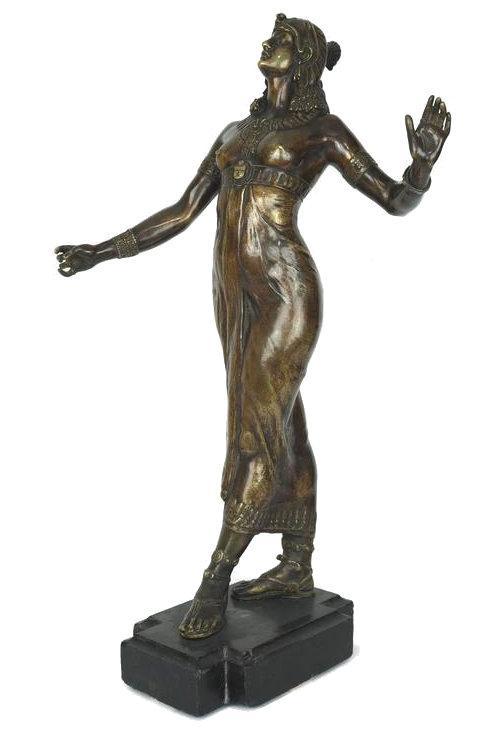Antique Egyptian Dancer Bronze Sculpture