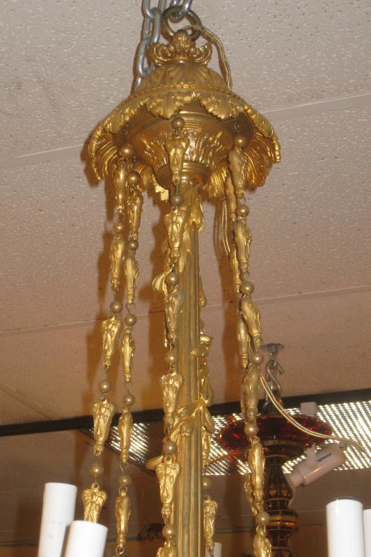 Louis XVI Style 18-Light Gilt Bronze Chandelier