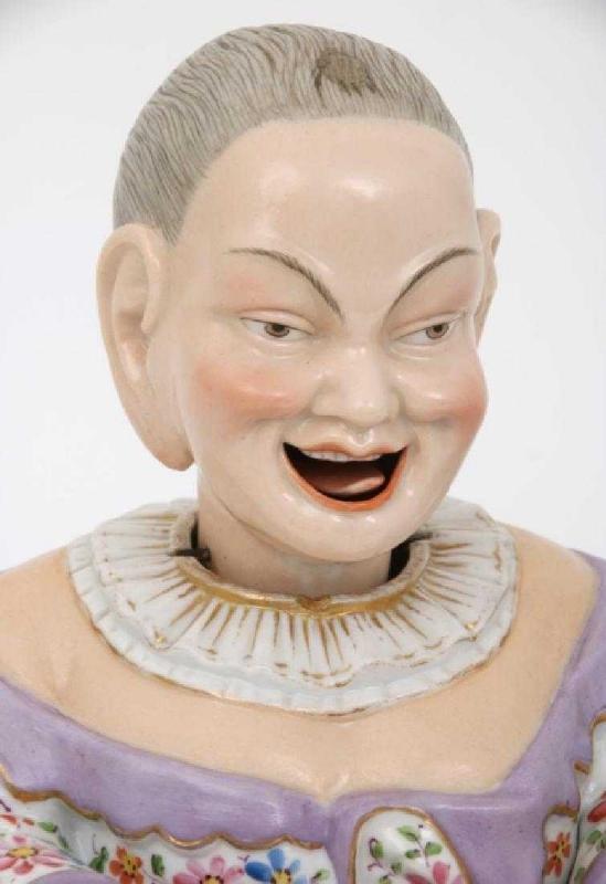 Pair Chinese Pagoda Porcelain Nodders from Ernst Bohne Sohne