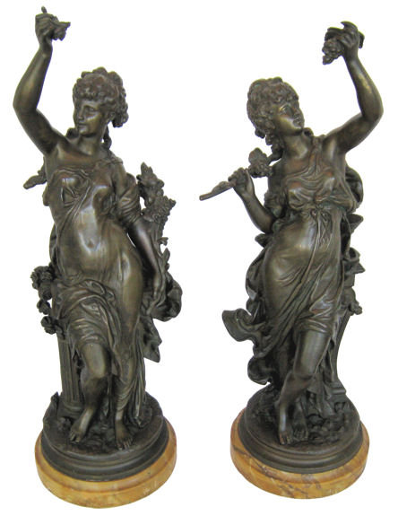 La Vigne Bronze Sculptures After Moreau