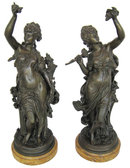 La Vigne Bronze Sculptures After Moreau