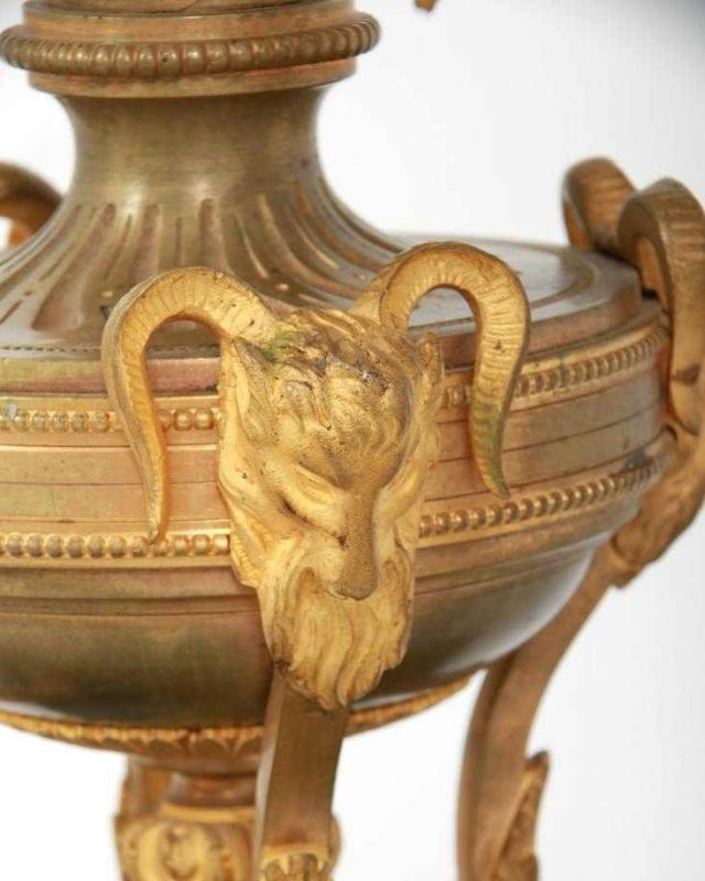 Louis XVI Style Gilt Bronze and Marble Candelabra