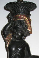 Pair of Old Blackamoor Cherub Table Lamps