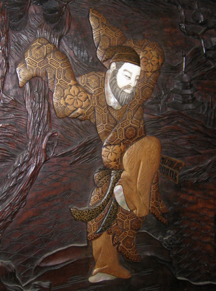 Japanese Meiji Shibayama Screen