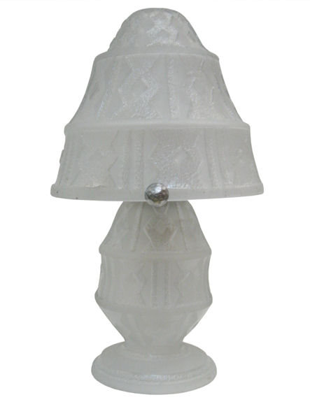Art Deco Daum Frosted Glass Table Lamp