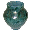 Loetz Papillon Green Oil Spot Glass Vase
