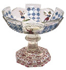 Bohemian Biedermeier Glass Compote