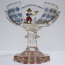Bohemian Biedermeier Glass Compote