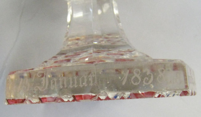 Bohemian Biedermeier Glass Compote