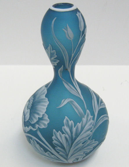 Thomas Webb Cameo Glass Bud Vase