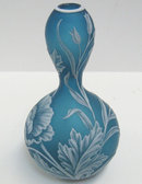 Thomas Webb Cameo Glass Bud Vase