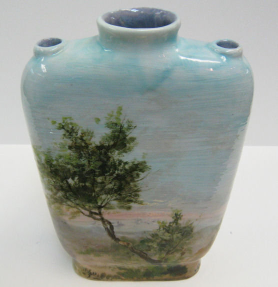 Hygies Petian Orientalist Ceramic Flask