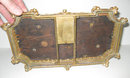 Continental Porcelain Bronze Brass Inkwell