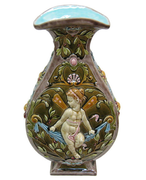 Czech Majolica Vase by Schutz Cilli