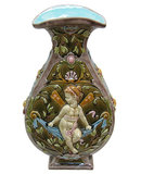 Czech Majolica Vase by Schutz Cilli