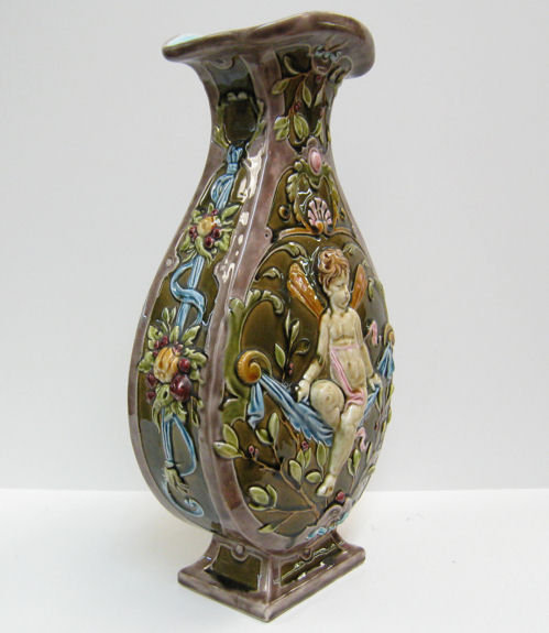 Czech Majolica Vase by Schutz Cilli