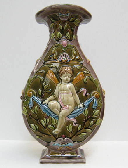 Czech Majolica Vase by Schutz Cilli