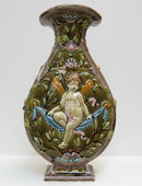 Czech Majolica Vase by Schutz Cilli