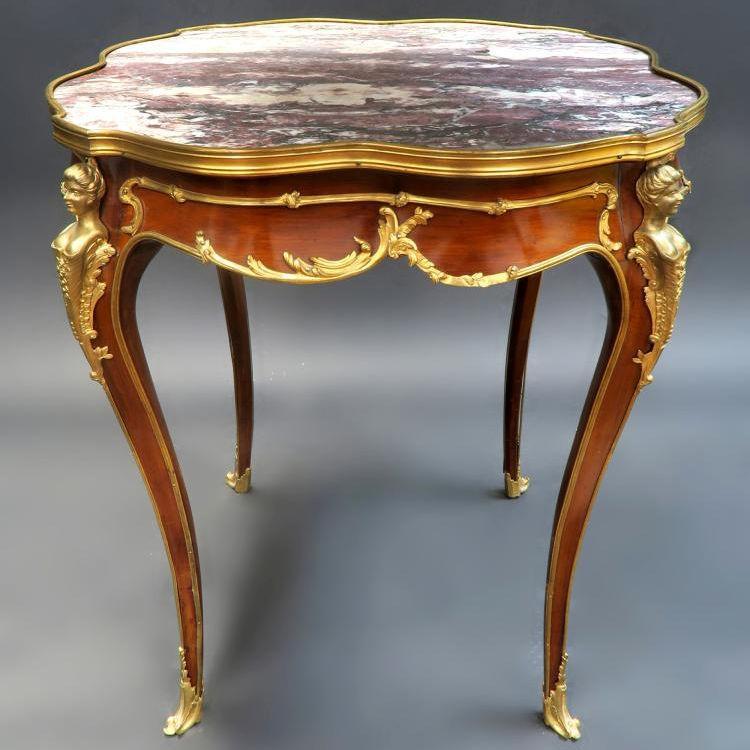 Antique French Louis XV Style Gueridon Side Table