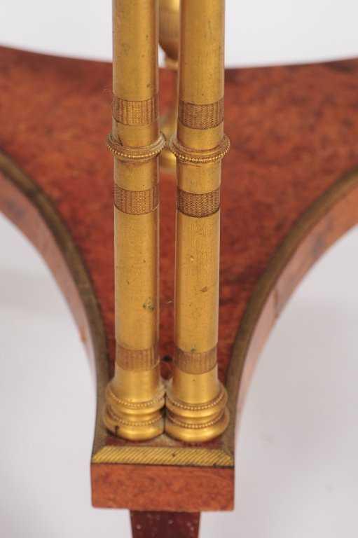 Louis XVI Style Burlwood Gueridon Side Table After Adam Weisweiler