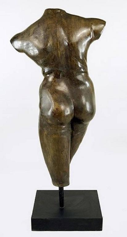 Lifesize Bronze Female and Male Torsos After the Antique