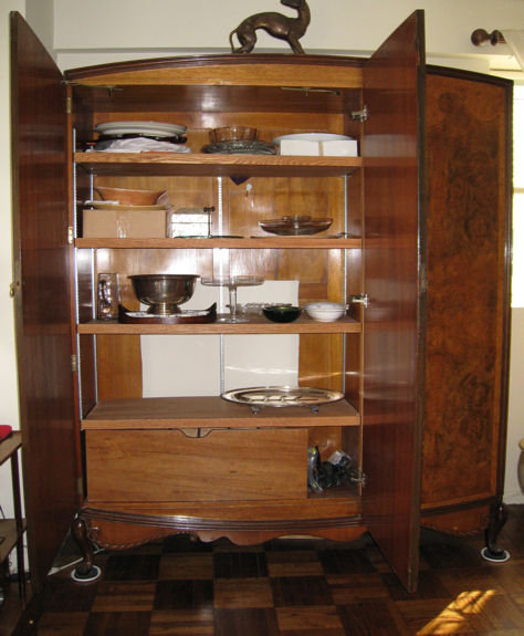 Large Art Deco Period Burlwood Armoire