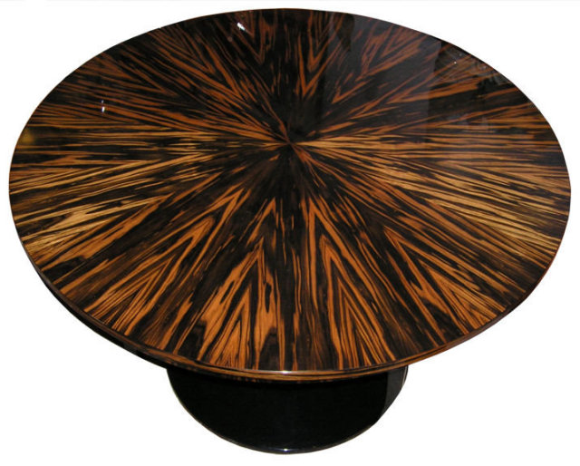 Macassar Ebony Dining Set Table & 6 Chairs