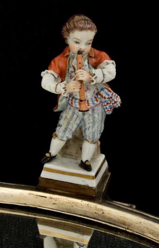 Silver and Figurative Porcelain Plateau Surtout de Table