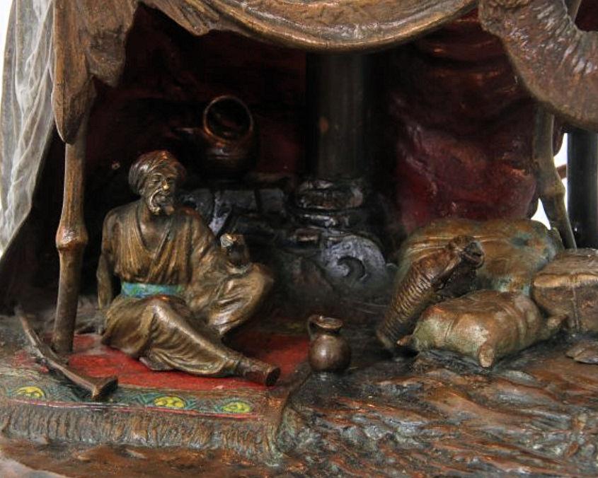 Franz Bergman Orientalist Bronze Lamp
