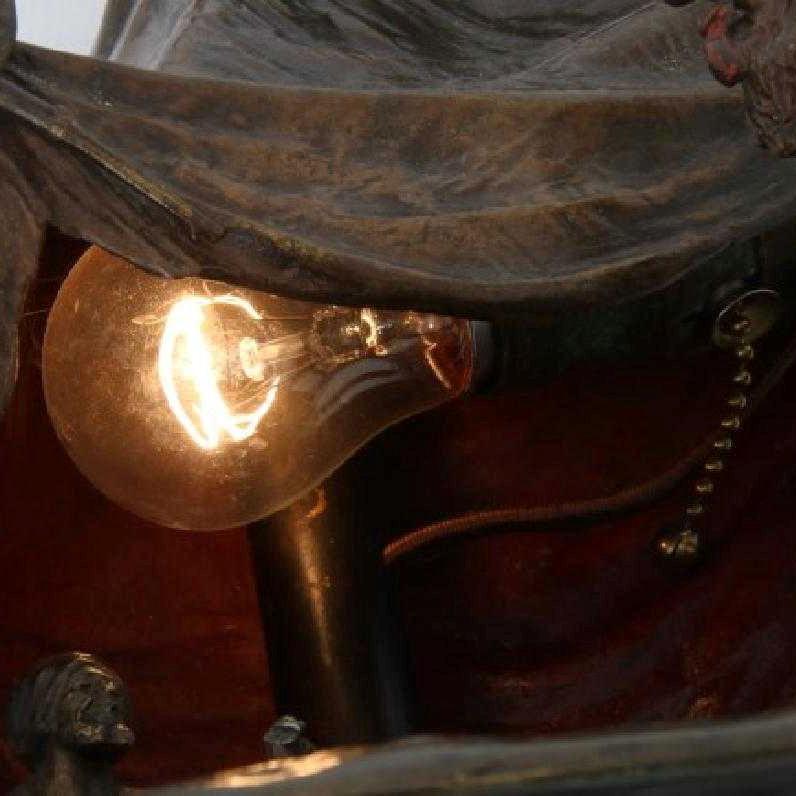 Franz Bergman Orientalist Bronze Lamp