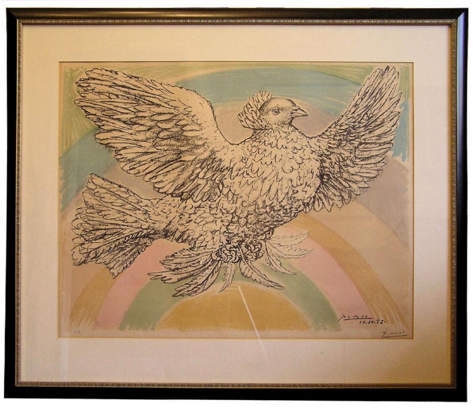 Picasso Colombe Volant Artist Proof Lithograph (Bloch 712) from 1952