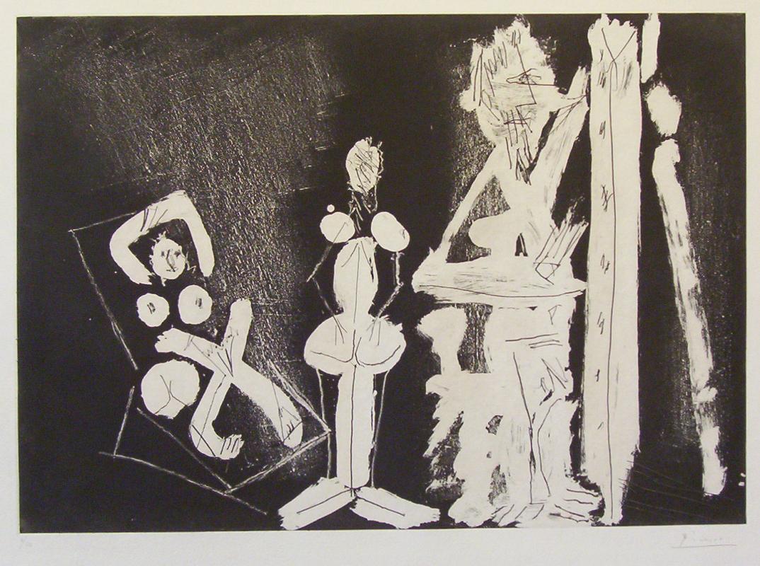 Pablo Picasso Limited Edition Aquaprint dans l' atelier (1965)