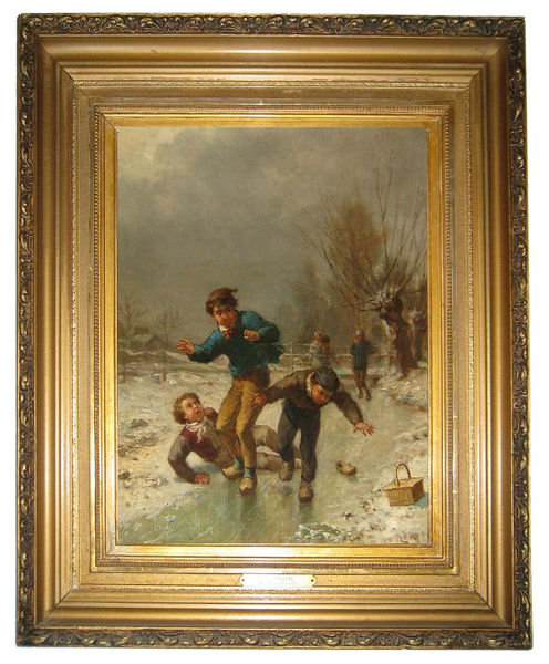 James Crawford Thom Winter Genre Painting