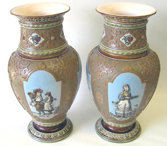 Pair Villeroy & Boch Stoneware Vases