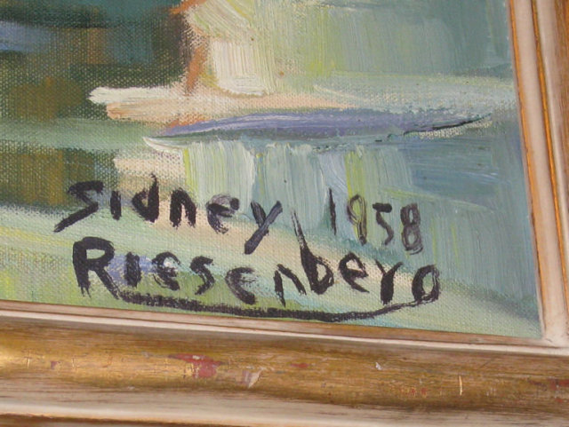 Rockport Motif #1 Mid-Century Modern Oil Painting by Sidney Riesenberg