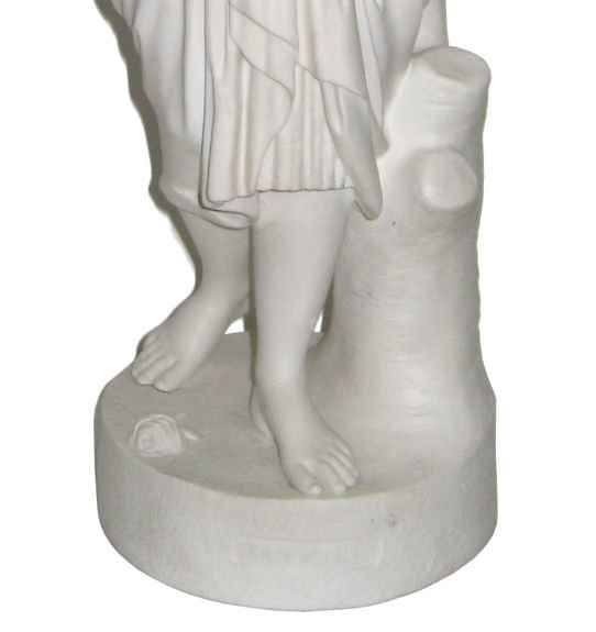 Antique English Copeland Parian Bisque Sculpture Entitled Sunshine by William Brodie