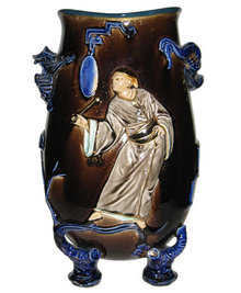 Hautin Boulenger HB & Cie Choisy-le-Roi Faience Vase