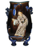 Hautin Boulenger HB & Cie Choisy-le-Roi Faience Vase